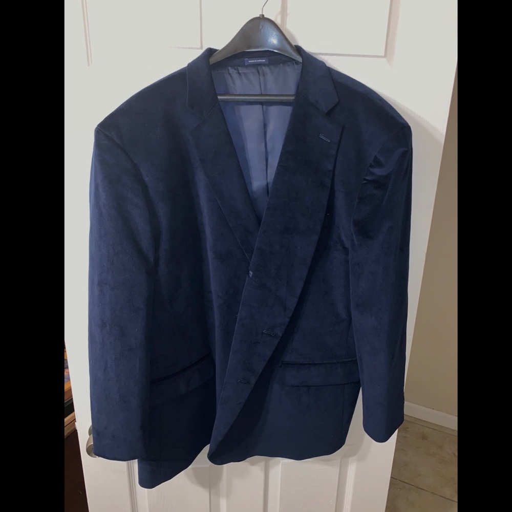 Stafford Navy Corduroy Sport Coat 58R